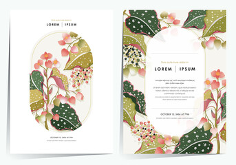 Vector illustration of floral frame set in spring. Design for cards, party invitation, Print, Frame Clip Art and Business Advertisement and Promotion 