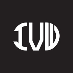 IVW letter logo design on black background. IVW creative initials letter logo concept. IVW letter design.