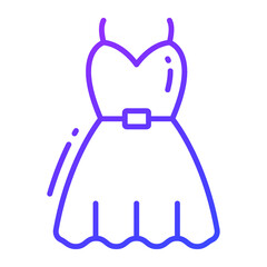 Cocktail Dress icon, trendy Style, Isolated on White Background, Stock vector illustrations.