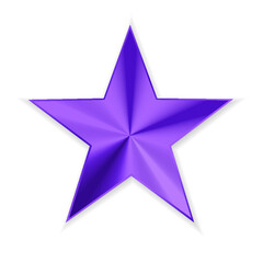Violet star isolated on a white background