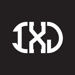 Obraz premium IXJ letter logo design on black background. IXJ creative initials letter logo concept. IXJ letter design.