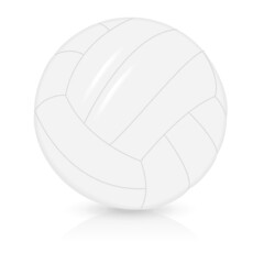 White volleyball ball isolated on a white background