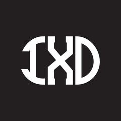 Obraz premium IXO letter logo design on black background. IXO creative initials letter logo concept. IXO letter design.