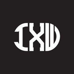 Fototapeta premium IXW letter logo design on black background. IXW creative initials letter logo concept. IXW letter design.