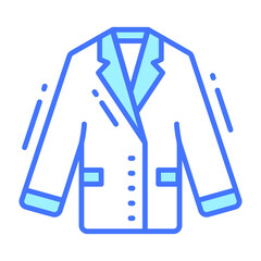 overcoat icon, trendy Style, Isolated on White Background, Stock vector illustrations.