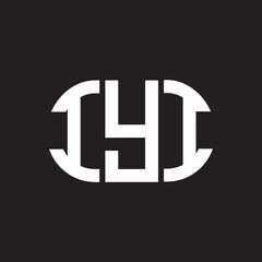 IYI letter logo design on black background. IYI creative initials letter logo concept. IYI letter design.