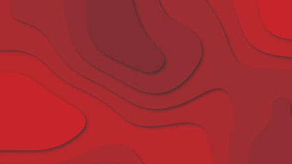 red abstract 3D papercut with overlap layer background. vector background. 