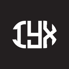 IYX letter logo design on black background. IYX creative initials letter logo concept. IYX letter design.