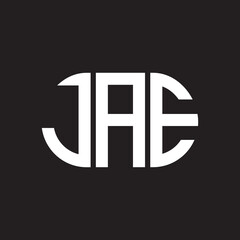 JAE letter logo design on black background. JAE creative initials letter logo concept. JAE letter design.