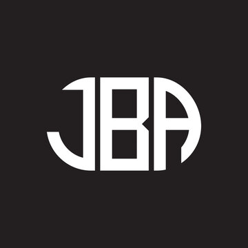 JBA letter logo design on black background. JBA creative initials letter logo concept. JBA letter design.