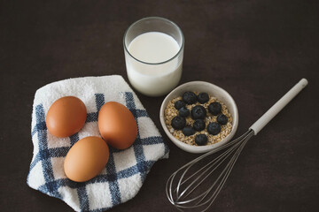 eggs and flour