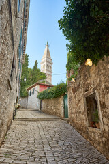 Old city of Rovinj in Istria, Croatia