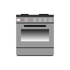 Abstract kitchen stove icon. Vector illustration.