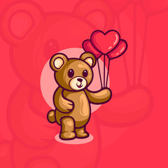 Bear Falling in Love Cartoon