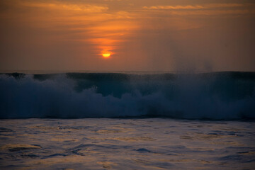 sunrise over the ocean
