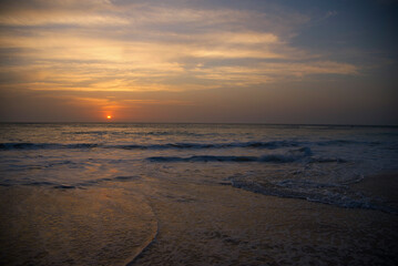 sunset on the beach