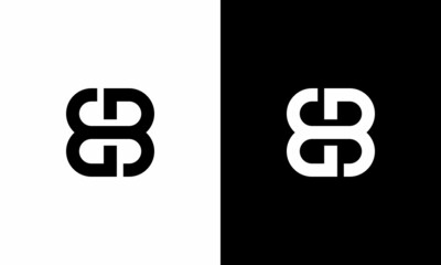 Initial Double B Letter BB Lettermark Logo Vector Design - obrazy, fototapety, plakaty