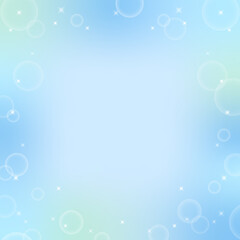 ブルー系　ロマンチックなキラキラ背景（正方形）