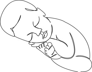 Obraz premium baby newborn sleeping