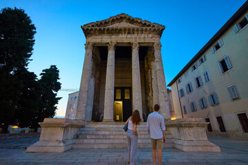 Temple of Augustus in Pula, Istria, Croatia