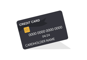Credit card design isolated