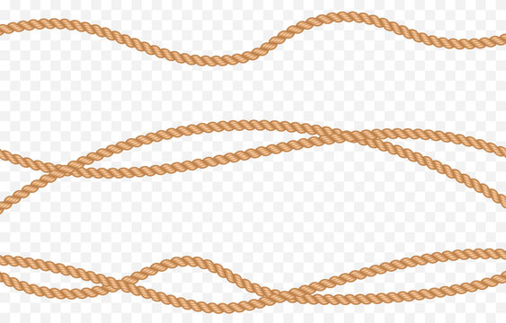 Vector set of nautical rope png. Nautical rope, whip on an