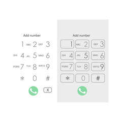 User interface keypad for smartphone.
