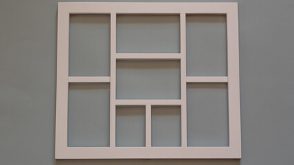Obraz premium Frame white for photos. Collection of photos in one frame.