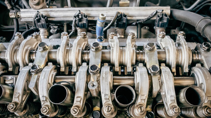 engine, system, cylinder old car, repair the retro car concept. mobile photo