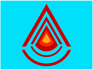 Grafika wektorowa przedstawiająca symbol płonącego ognia. 