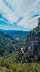 landscape with blue sky,sant miguel del fai