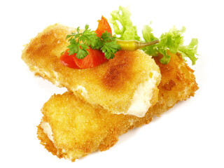 Gebackener Schafskäse - Panierter Käse Freigestellt