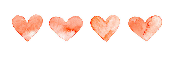 Naklejka na ściany i meble Hand-drawn hearts. Design elements for Valentine's day.