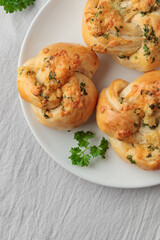 Homemade pastry - buns with parsley