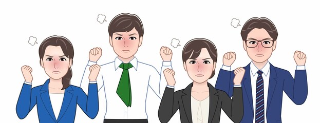 四人の働く男女