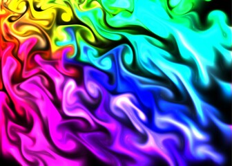 Fototapeta premium Bright and vibrant clor fluid, gradient metal background