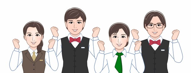 四人の働く男女