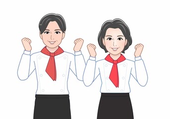 Obraz premium 年配の男女