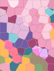 multicoloured geometric pattern with mosaic faceted shapes