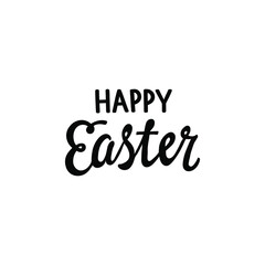 Happy Easter greeting card with lettering.