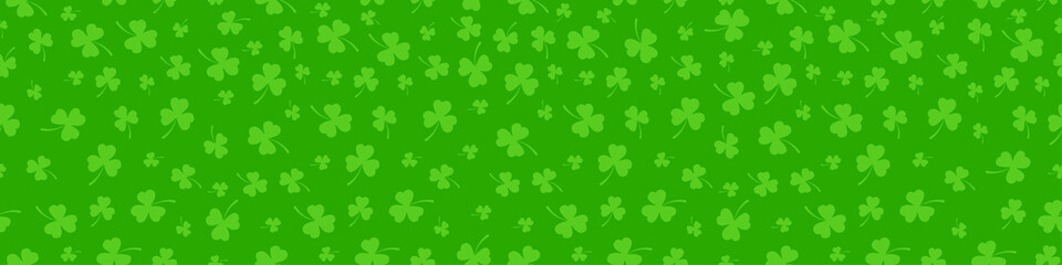 St.Patrick 's Day. Seamless background. Clover leaves. Vector illustration