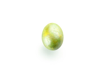 One Easter egg isolated on white background