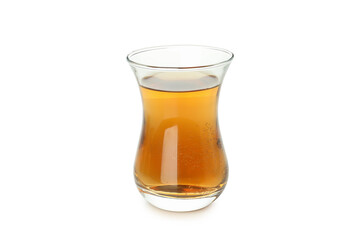 Glass of tea isolated on white background