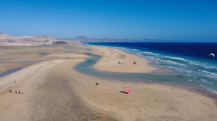 Sotavento beach in Fuerteventura, Canarias, january 2010