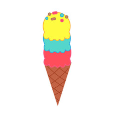 ice cream cone isolated on white background
