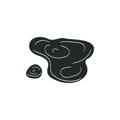 Stain Icon Silhouette Illustration. Splash Liquid Drop Vector Graphic Pictogram Symbol Clip Art. Doodle Sketch Black Sign.