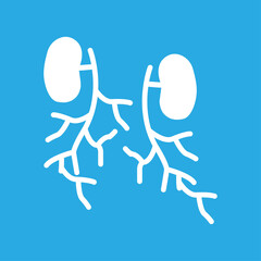 circulatory system icon on a white background, vector illustration