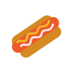 hot dog icon on a white background, vector illustration