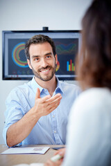 Fototapeta premium Businessman having a meeting in the office