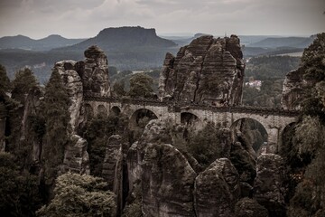 Bastei Bridge in Saxon Switzerland
